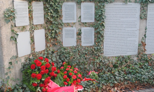 An der Schillstraße gibt es eine Gedenkstätte. Foto: Robert Braumann