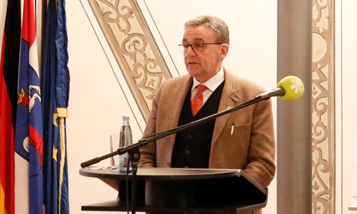 Bürgermeister Thomas Pink beim gestrigen Rathausgespräch. Foto: Stadt Wolfenbüttel