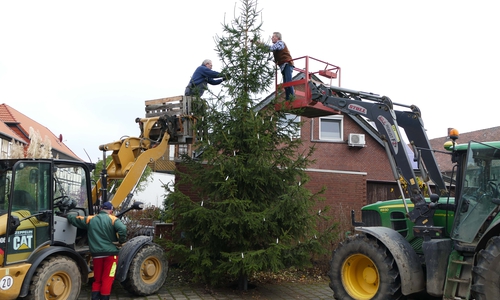 Hier wurde der Weihnachtsbaum aufgestellt.
Foto: WTW