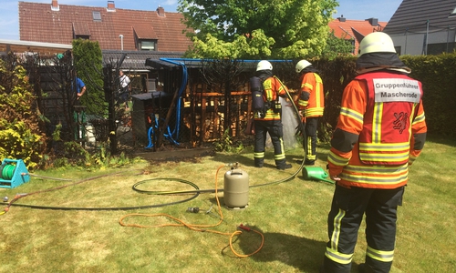 Die Feuerwehr beim Einsatz in der Südstadt. Foto: Feuerwehr Braunschweig