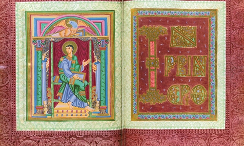 Die Farben in der Goslarer Kaiserbibel leuchten noch heute, obwohl sie über 900 Jahre alt sind. Foto: Urheber: Universitätsbibliothek Uppsala/Bearbeitung: Museumsverein Goslar e.V.