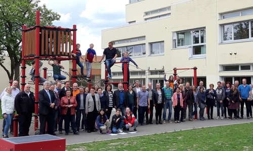 Der erste Bauabschnitt des Außengeländes des HNG wurden eingeweiht. Foto: Stadt Wolfsburg