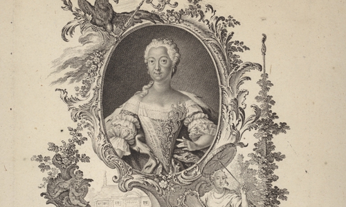 Elisabeth Christine von Braunschweig-Lüneburg-Wolfenbüttel, preußische Königin, Kupferstich circa 1760. Foto: Museum Schloss Wolfenbüttel. 