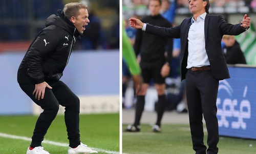 Wer macht das Rennen: Markus Anfang (li) oder Bruno Labbadia? Fotos: Agentur Hübner
