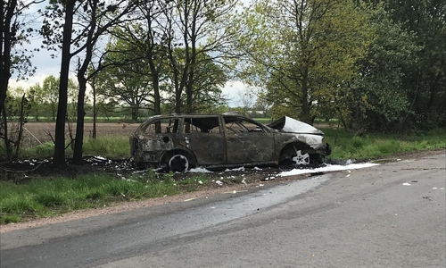 Der Skoda ist komplett ausgebrannt. Fotos: aktuell24