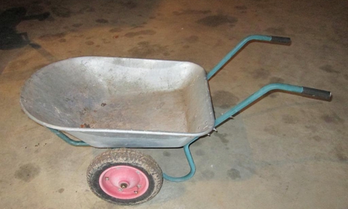 Sichergestellte Schubkarre. Foto: Polizei