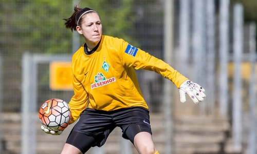 Jennifer Martens stand 19fach für den SV Werder Bremen in der Bundesliga im Tor. Foto: Imago/Foto2Press