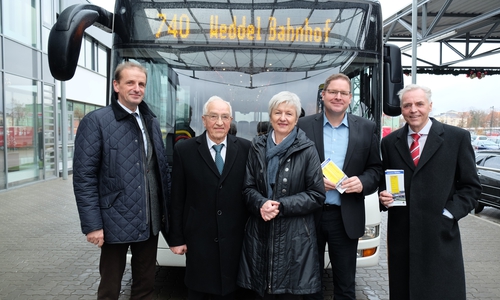 ZGB-Verbandsdirektor Hennig Brandes, Senior-Chef Josef Schmidt, Wolfenbüttels Landrätin Christiana Steinbrügge, MdL Marcus Bosse und Geschäftsführer Wilhelm Schmidt.
Fotovermerk: ZGB