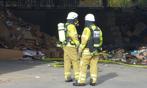 Einsatz auf einem Entsorgungshof. Foto: Feuerwehr Bad Harzburg