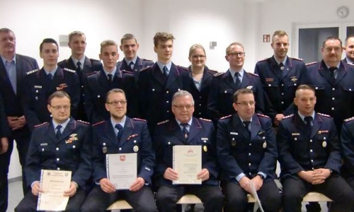 Die Ortswehr Linden konnte für ihre Jahreshauptversammlung erstmals den neuen Unterrichtsraum nutzen. Foto: privat