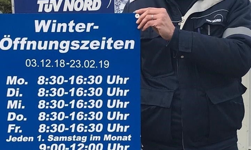 An der TÜV-STATION Wolfenbüttel-Halchter gibt es neue Öffnungszeiten für die Wintermonate. Quelle: PickMeUp Werbeagentur GmbH