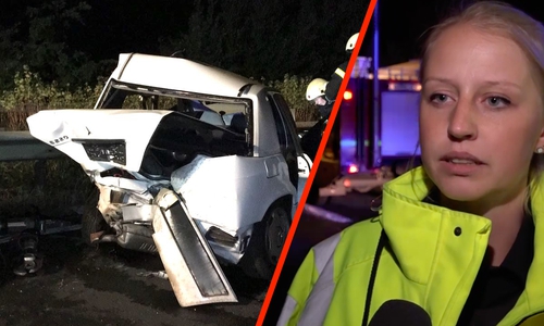 Im Interview schildert Autobahnpolizistin Deborah Blaaß, wie die Einsatzkräfte die Unfallstelle vorfanden. Foto/Video: Aktuell24 (KR)