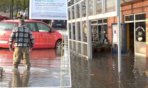 Sogar Teile des Daches des Supermarktes stürzten ein. Video und Fotos: Aktuell24/DC