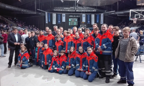 Kreisjugendfeuerwehr beim Basketball. Foto: Andreas Franke