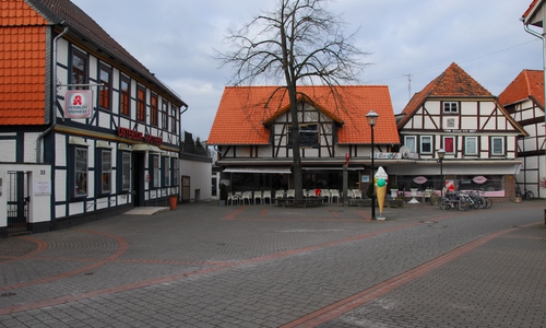 Fallersleben, Bebauung im Bereich der Altstadt an der Westerstraße. Foto: Strauß Fischer Historische Bauwerke