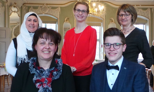 Die Standesbeamten des Standesamtsbezirks Süd-Elm. Von links: Cakir Kaya, Melanie Jestel-Heiser, Patrick Wahl, Claudia Backhauß. Foto: Stadt Schöningen