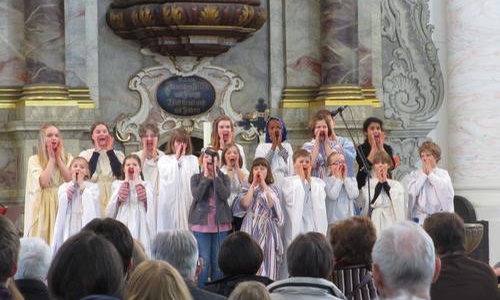 Gruppenbild bei der letzten Kindermusicalwoche. Foto: Privat