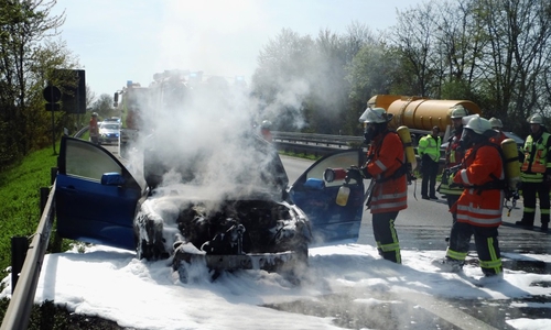Der Motorblock des Fahrzeuges brannte komplett aus. Fotos: Feuerwehr Salzgitter