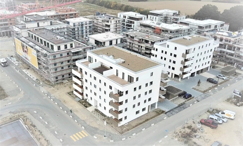 Die Gebäude Weidenplan erstrahlen in hellem Weiß. Fotos:  Volkswagen Immobilien GmbH