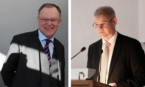 Stephan Weil und Frank Klingebiel endlich im Gespräch. Archivfotos: Antonia Henker, Alexander Panknin