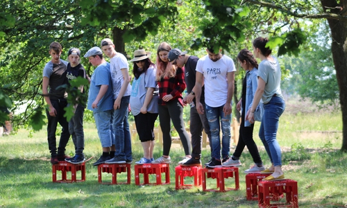 Mit Bewegung sollten die Jugendlichen Selbstreflexion lernen.

Foto: Caritasverband Peine