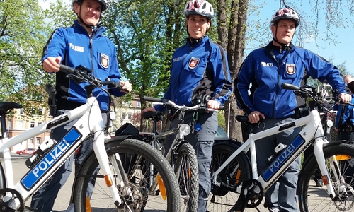 Beamtinnen und Beamte der Fahrradstaffel der Polizei Braunschweig. Foto: Polizei