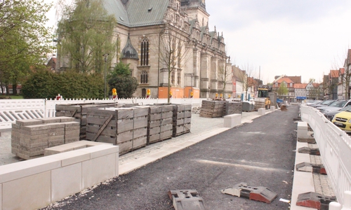 Einige Baustellen werden bald fertig. Zum Beispiel die an der Reichsstraße. Foto: Anke Donner 