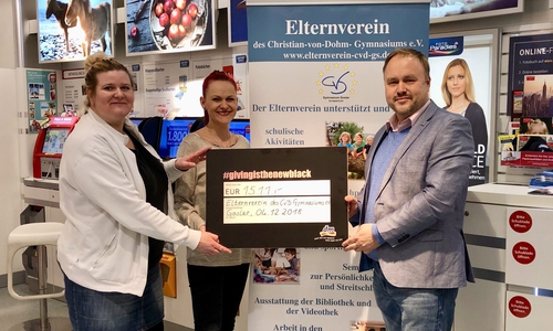Jasmin Braun, Jacqueline Stoll und Sascha Göritz. Foto: Elternverein des
Christian-von-Dohm-Gymnasiums e.V.