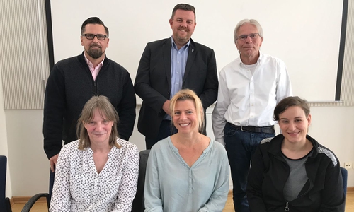 v.l.n.r. oben, Mirko Bloemke, Andreas Busch, Michael Pohling, unten Birgit Netwall, Carla Martin, Julia Kausche Foto: Gemeinde Lehre