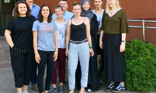 Die Ostfalia-Studierenden der Sozialen Arbeit gemeinsam mit Professor Jürgen Boeckh bei der Exkursion nach Polen. Foto: Ostfalia