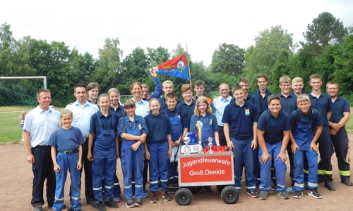 Kreismeister ist die Jugendfeuerwehr Groß Denkte. Foto: Kreisjugendfeuerwehr Wolfenbüttel