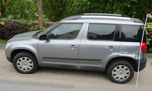 Unbekannte haben einen Skoda Yeti in Groß Schwülper beschädigt. Foto: Polizei Gifhorn
