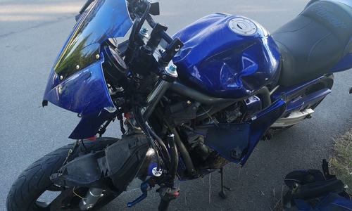 Das Motorrad des Verunglückten. Fotos: aktuell24/Kr