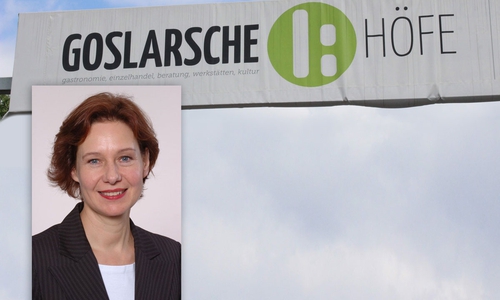 Dorothee Prüssner in den Goslarschen Höfen. Foto: Anke Donner; Goslarsche Höfe