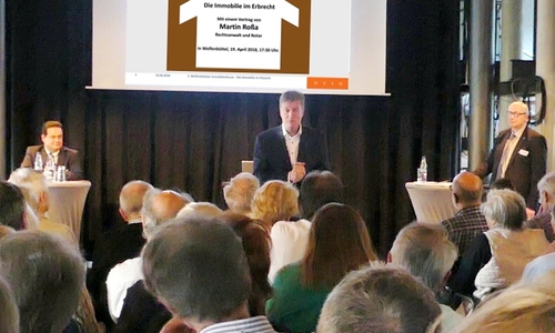 Martin Roßa (Mitte) referierte zum Thema Immobilie und Erbrecht. Foto: PROFICON GmbH