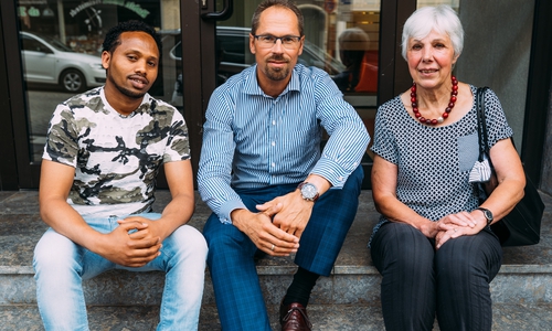 Khaled, Matthias Gericke und Christine Meyeringh. Foto: Sebastian Petersen/philigran studio