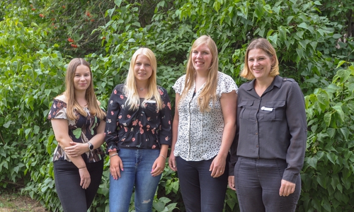 Für Kristin Blach, Nadine Rudolph, Tanja Bangemann und Jacqueline Lüllwitz hat Anfang August die Ausbildung zur Kauffrau für Büromanagement beim DRK-Kreisverband Wolfenbüttel begonnen. Foto: DRK