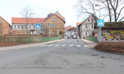 Die Arbeiten an der Marktstraße sollen voraussichtlich bis zum Ende der Osterferien am 2. April abgeschlossen sein. Foto: Jan Borner