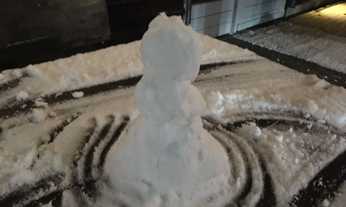 Ein erster Schneemann zierte bereits am Freitagabend die Landschaft von Torfhaus. Fotos: aktuell24/bm, Video: aktuell24/kr