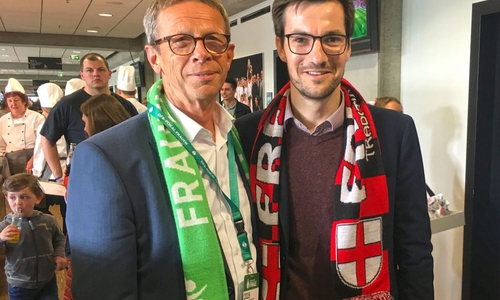 Oberbürgermeister unter sich: Klaus Mohrs (Wolfsburg, links) und Martin Horn (Freiburg). Foto: Stadt Wolfsburg
