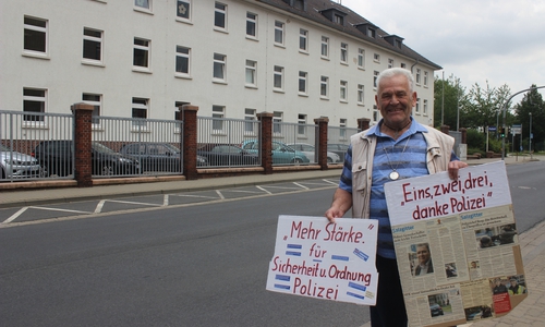 Wolfgang Wolters geht für die Polizei auf die Straßen. Am Dienstag war er in Salzgitter und Wolfenbüttel. Fotos: Anke Donner