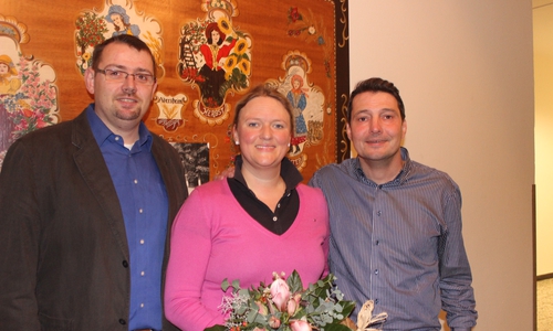 Holger Helwig, Alexandra Reinhardt und Dirk Meier nach der Amtsübergabe. Dirk Meier löst Alexandra Reinhard als Ortsbürgermeister von Adersheim ab. Fotos: Anke Donner 
