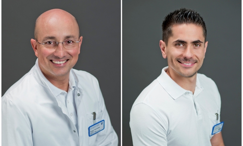 Dr. Gregor Kocowski, Leiter des Hernienzentrums des Städtischen Klinikums und Dr. Tilmann Dreßel, Facharzt für Viszeralchirurgie am Städtischen Klinikum. Fotos: Städtisches Klinikum Wolfenbüttel

 
