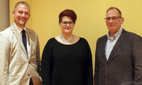 (Von links) Marc Bludau, Mirijam Müller und Jürgen Laue. Foto: Privat