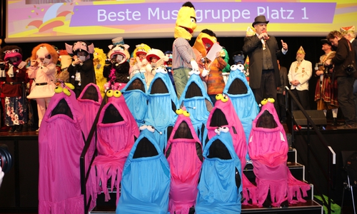 Die glücklichen Gewinner in der Kategorie „Bester Spielmannszug": Die Feuerwehr Groß Denkte. Foto: Anke Donner