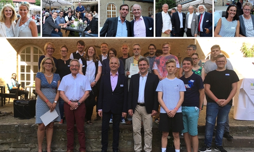 Sonnige Alternative zu Neujahrsempfängen: Stilvolle Sommerbegegnungen im Innenhof des Klostergutes Wöltingerode. Fotos: André Ehlers
