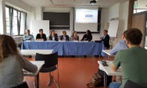 Von links: Nicholas Squires, Sandrea Maynard (beide Coventry University), Claudia Kurkin (BELS), Flavio Inocencio (Coventry University), Anna-Theresia Krein (BELS), Alicia Elias-Roberts (University of the West Indies), Fabian Stancke (BELS). Foto: Winfried Huck