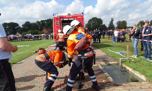 Am Wochenende fand in Klein Meckelsen der Landeswettbewerb der Feuerwehren statt. Fotos:  Dannheim (Kreisfeuerwehrpressestelle)