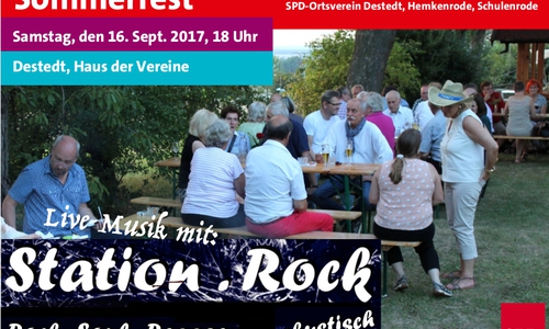 Das Sommerfest der SPD findet in diesem Jahr am Samstag, den 16. September um 18 Uhr in Destedt am Haus der Vereine in Destedt statt. Foto: Privat