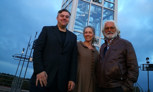 Landtagsabgeordneter Dragos Pancescu, Simone Stolzenbach (GRÜNE Oberharz) und Geschäftsführer Dr. Stephan Röthele. Foto: Dragos Pancescu